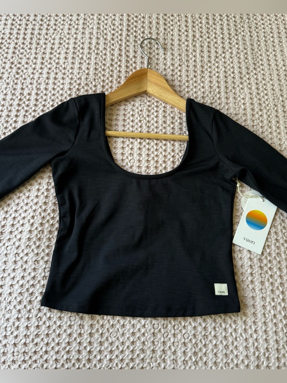 Vuori Lux Rib Avant Top Black XS NWT